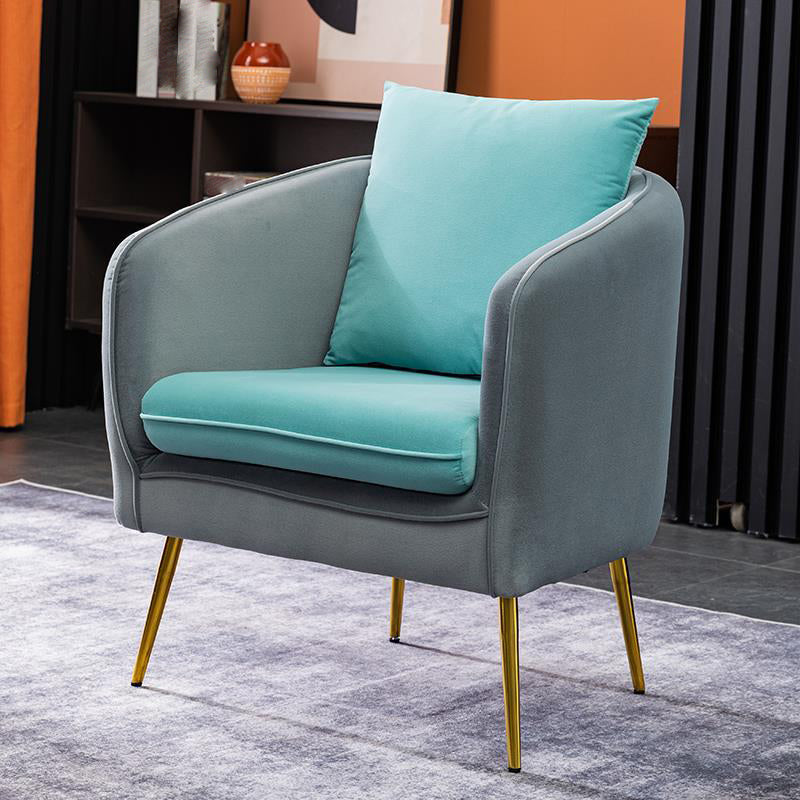 Arms Included Chair 26.7" L x 27.9" W x 29.5" H Chair for Living Room Blue Grey Clearhalo 'Accent Chairs' 'accent_chairs' 'Chairs & Seating' 'furn' 'furn_accent_chairs' 'Furniture' 'Living Room Furniture' 5501107
