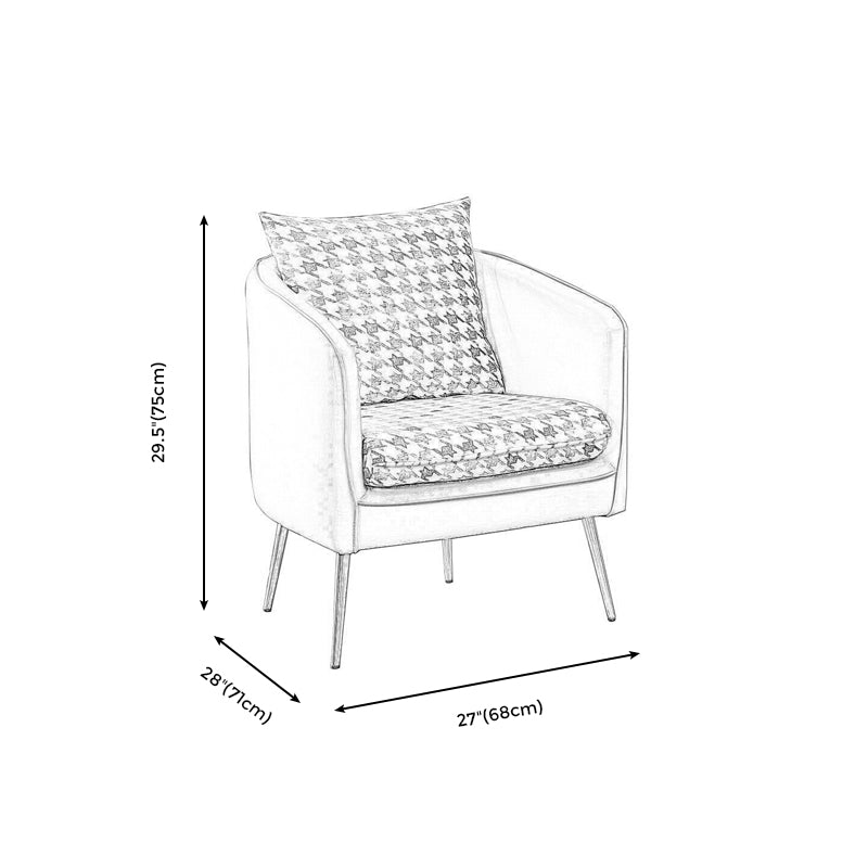 Arms Included Chair 26.7" L x 27.9" W x 29.5" H Chair for Living Room Clearhalo 'Accent Chairs' 'accent_chairs' 'Chairs & Seating' 'furn' 'furn_accent_chairs' 'Furniture' 'Living Room Furniture' 5501118