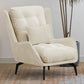 Corduroy Chair 30.70" L x 37.00" W x 46.45" H Tufted Cushions Chair Beige Without Ottoman Clearhalo 'Accent Chairs' 'accent_chairs' 'Chairs & Seating' 'furn' 'furn_accent_chairs' 'Furniture' 'Living Room Furniture' 5501120