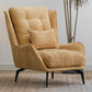Corduroy Chair 30.70" L x 37.00" W x 46.45" H Tufted Cushions Chair Yellow Without Ottoman Clearhalo 'Accent Chairs' 'accent_chairs' 'Chairs & Seating' 'furn' 'furn_accent_chairs' 'Furniture' 'Living Room Furniture' 5501129