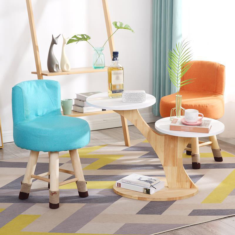 Parsons Chair Armless Solid Wood Frame Chair for Living Room and Bedroom