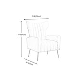 Wingback Stuhl 27,55 "L x 34,25" W x 40,94 "H Basis vier Bein Wingback Stuhl