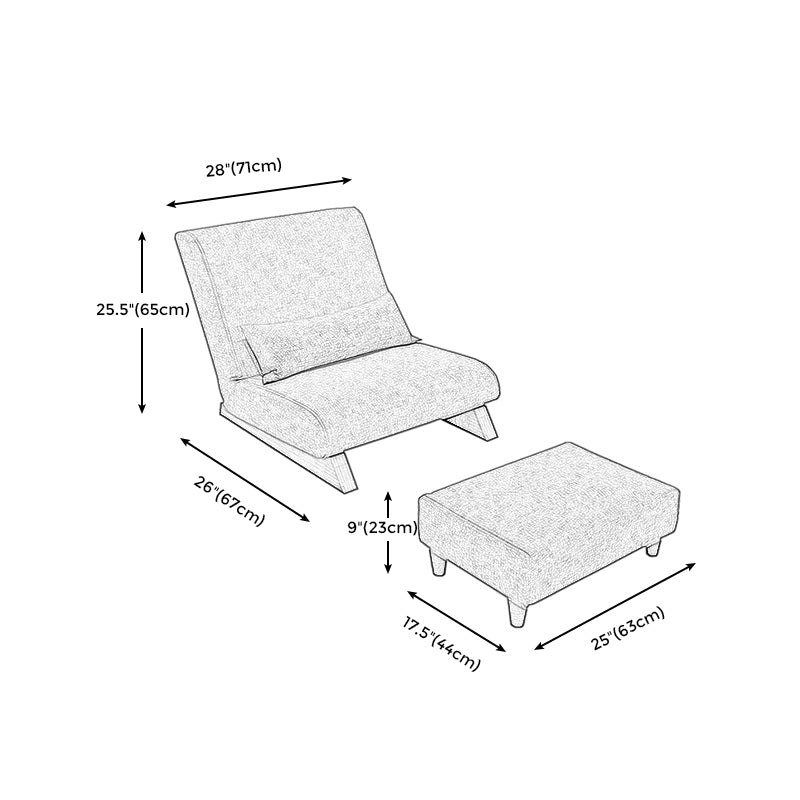 27,95 "breed * 26.37" Deep Cotton Blend Slipper accentstoel met strakke rug