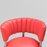 Chaise en cuir fausse 25,19 "L x 23,22" W x 27,55 "H Chaise sans bras