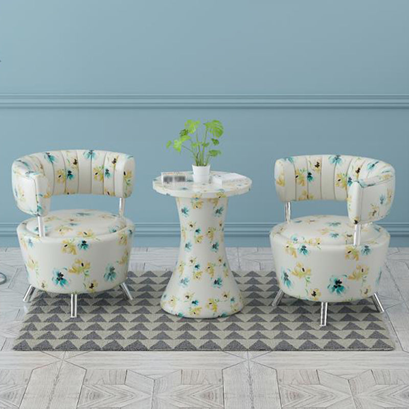 Chaise en cuir fausse 25,19 "L x 23,22" W x 27,55 "H Chaise sans bras