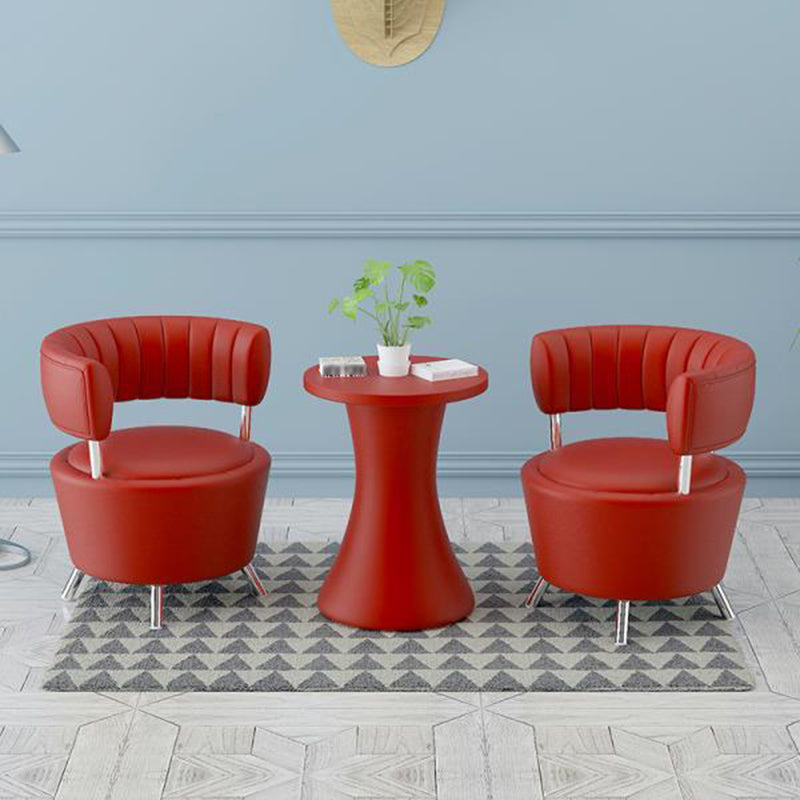 Chaise en cuir fausse 25,19 "L x 23,22" W x 27,55 "H Chaise sans bras