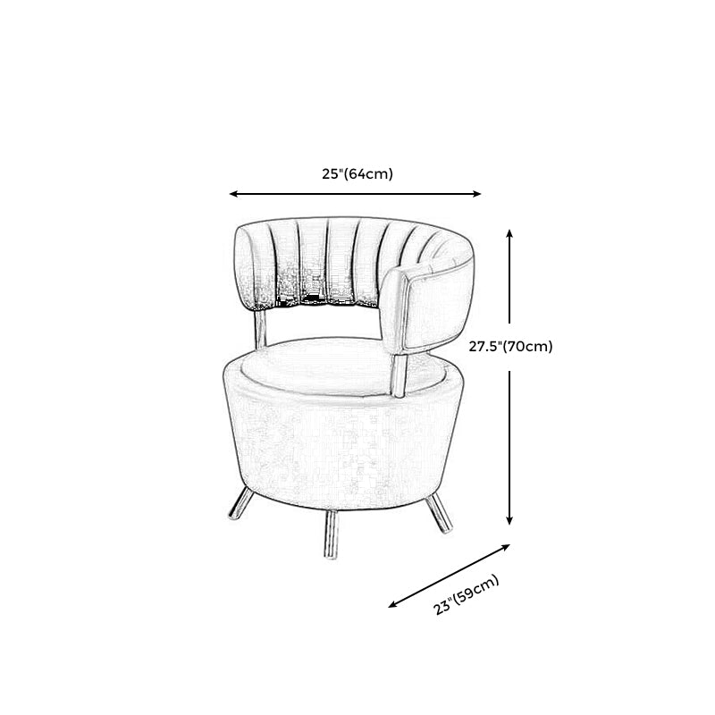 Chaise en cuir fausse 25,19 "L x 23,22" W x 27,55 "H Chaise sans bras