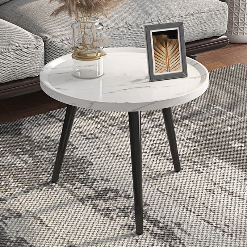 Modern Wood Coffee Table Four-Leg Accent Table in White/Brown/Black 20"L x 20"W x 19"H White Clearhalo 'Coffee & Accent Tables' 'Coffee Tables' 'coffee_tables' 'furn' 'furn_coffee_tables' 'Furniture' 'Living Room Furniture' 5502100