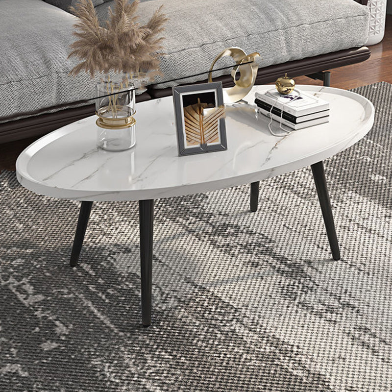 Modern Wood Coffee Table Four-Leg Accent Table in White/Brown/Black White Clearhalo 'Coffee & Accent Tables' 'Coffee Tables' 'coffee_tables' 'furn' 'furn_coffee_tables' 'Furniture' 'Living Room Furniture' 5502103
