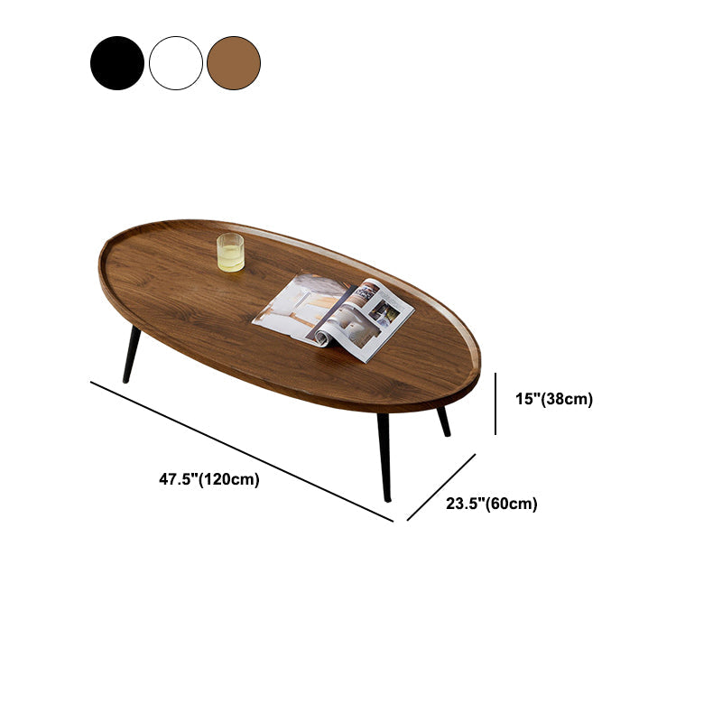 Modern Wood Coffee Table Four-Leg Accent Table in White/Brown/Black Clearhalo 'Coffee & Accent Tables' 'Coffee Tables' 'coffee_tables' 'furn' 'furn_coffee_tables' 'Furniture' 'Living Room Furniture' 5502113