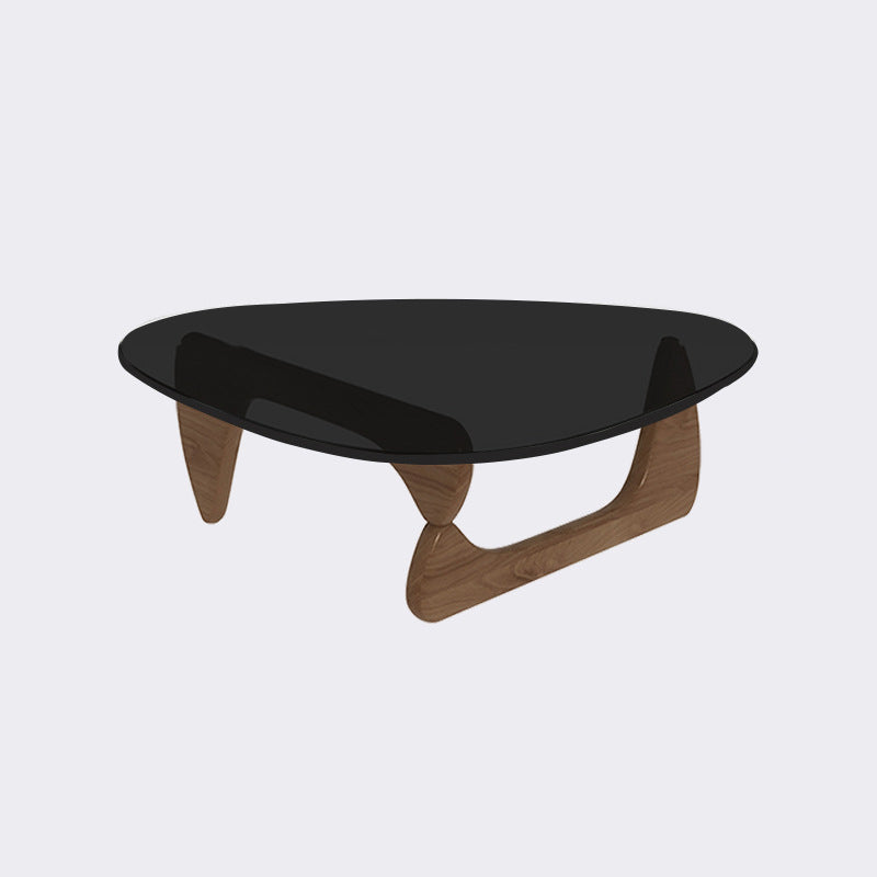 Triangle Glass Coffee Table Modern Minimalist Coffee Table for Living Room