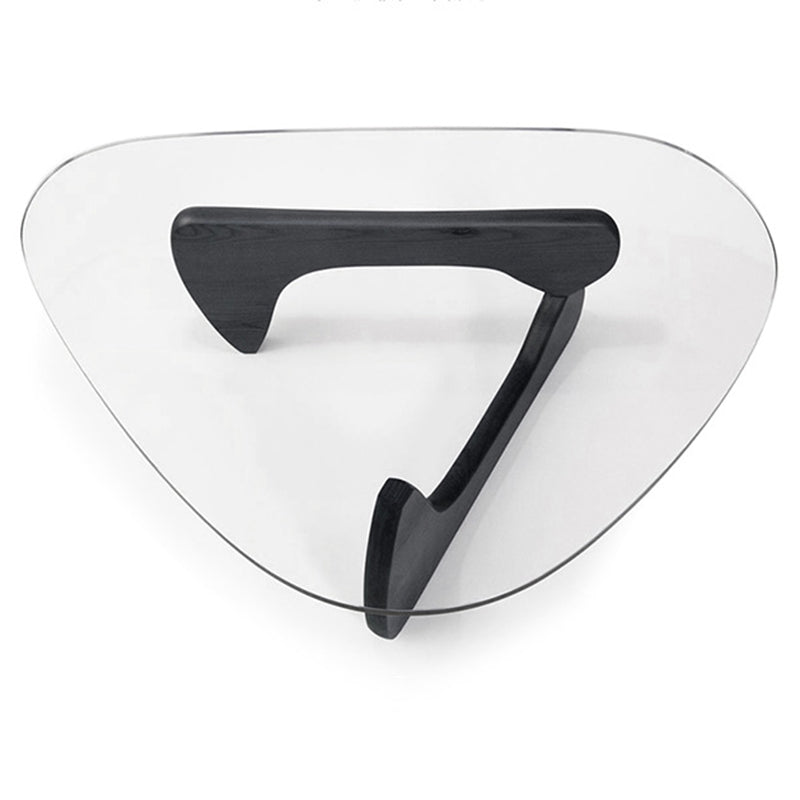 Triangle Glass Coffee Table Modern Minimalist Coffee Table for Living Room