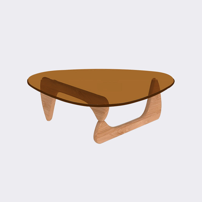 Triangle Glass Coffee Table Modern Minimalist Coffee Table for Living Room