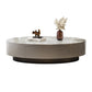 Glam 13.7" H Oval Slate Coffee Table Iron Drum Cocktail Table with Drawer Clearhalo 'Coffee & Accent Tables' 'Coffee Tables' 'coffee_tables' 'furn' 'furn_coffee_tables' 'Furniture' 'Living Room Furniture' 5502336