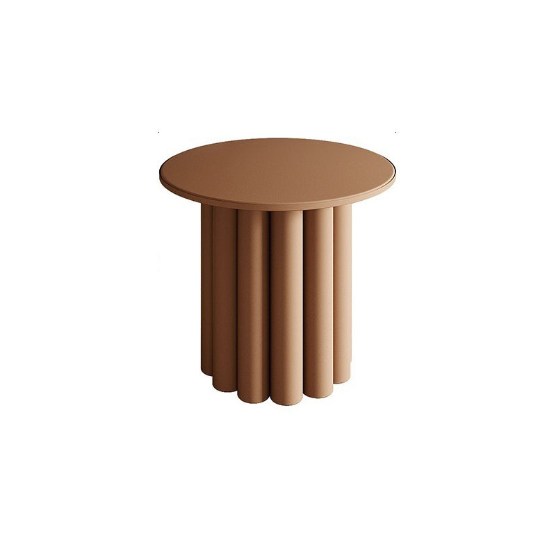 Modern Style Pedestal Base Cocktail Table Round Wooden Coffee Table