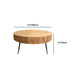 Scandinavian Round Solid Wood Coffee Table Metal 3 Legs/4 Legs Cocktail Table