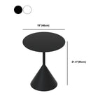 Mesa de metal redonda moderna de mediados de siglo con mesa de café de la base de pedestal