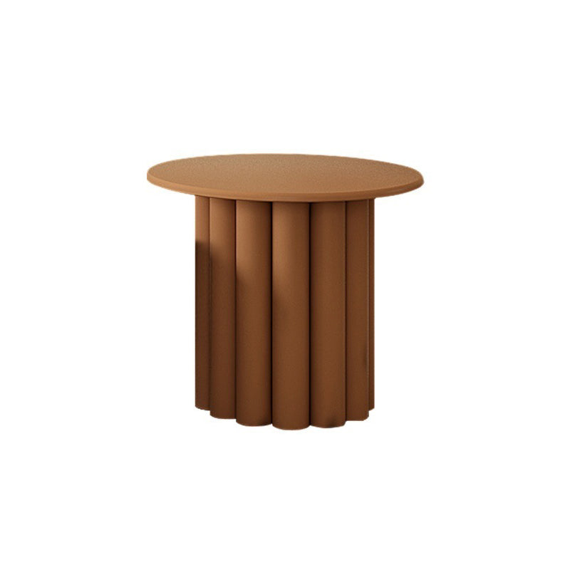 Skandinavischer runder Couchtisch aus Holz mit 4 Beinen / Sockel-Cocktailtisch