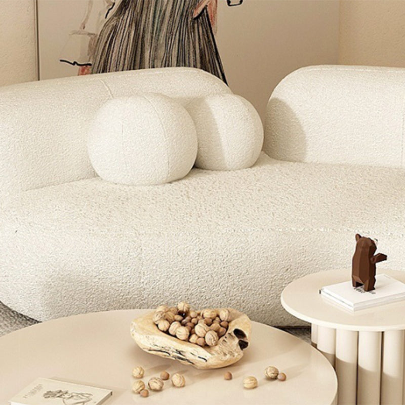 Skandinavischer runder Couchtisch aus Holz mit 4 Beinen / Sockel-Cocktailtisch