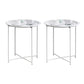Mid-Century Cross Legs Side Table Metal Round Side End Table White 2 Clearhalo 'Coffee & Accent Tables' 'End & Side Tables' 'end_side_tables' 'furn' 'furn_end_side_tables' 'Furniture' 'Living Room Furniture' 5502720