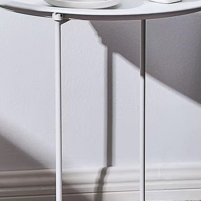 Mid-Century Cross Legs Side Table Metal Round Side End Table Clearhalo 'Coffee & Accent Tables' 'End & Side Tables' 'end_side_tables' 'furn' 'furn_end_side_tables' 'Furniture' 'Living Room Furniture' 5502728