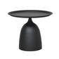 Mid-Century Metal Round Tray Top Side Table Pedestal End Table