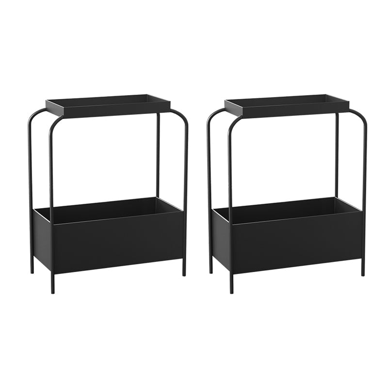 Mid-Century Rectangular Side Table 25.6" Tall 4 Legs End Table Black 2 Clearhalo 'Coffee & Accent Tables' 'End & Side Tables' 'end_side_tables' 'furn' 'furn_end_side_tables' 'Furniture' 'Living Room Furniture' 5503081