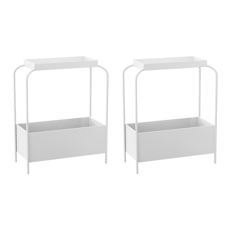 Mid-Century Rectangular Side Table 25.6" Tall 4 Legs End Table White 2 Clearhalo 'Coffee & Accent Tables' 'End & Side Tables' 'end_side_tables' 'furn' 'furn_end_side_tables' 'Furniture' 'Living Room Furniture' 5503083