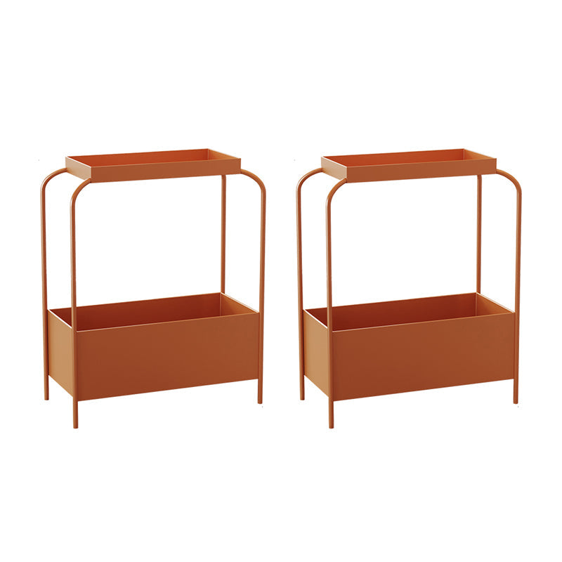Mid-Century Rectangular Side Table 25.6" Tall 4 Legs End Table Orange 2 Clearhalo 'Coffee & Accent Tables' 'End & Side Tables' 'end_side_tables' 'furn' 'furn_end_side_tables' 'Furniture' 'Living Room Furniture' 5503085