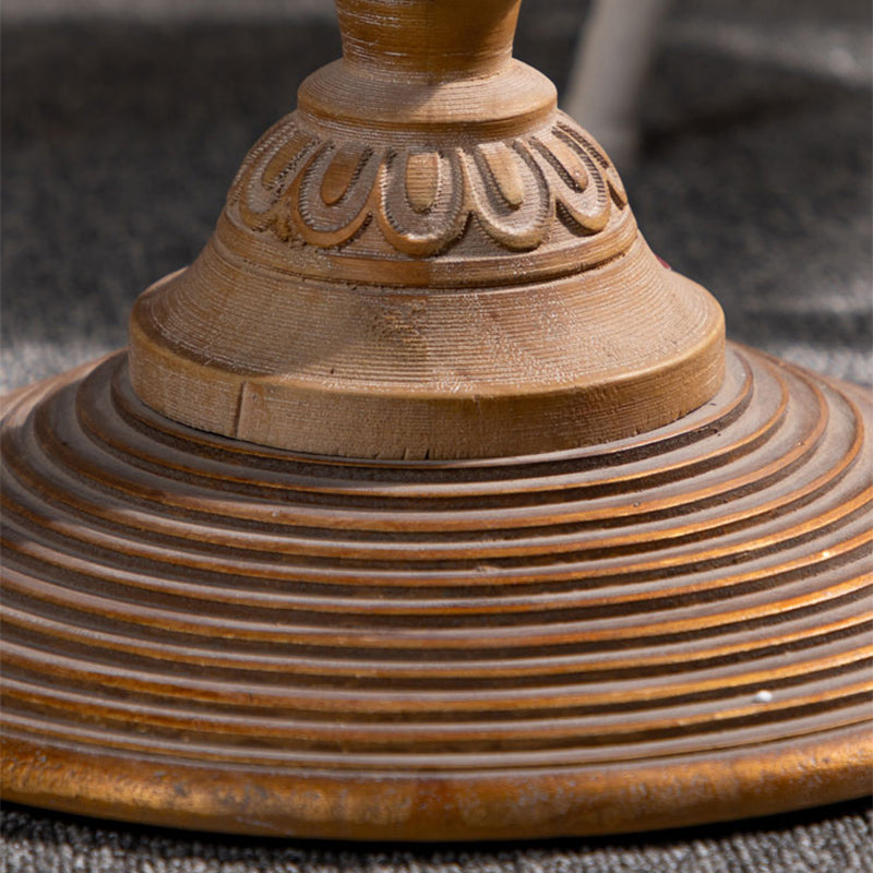 フランスのカントリー台座端テーブルソリッドウッドアンティークブラウン/ホワイトサイドテーブル