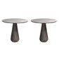 Mid-Century Metal Round Top Side Table 19.6-inch Pedestal End Table Silver Gray 2 Clearhalo 'Coffee & Accent Tables' 'End & Side Tables' 'end_side_tables' 'furn' 'furn_end_side_tables' 'Furniture' 'Living Room Furniture' 5503169