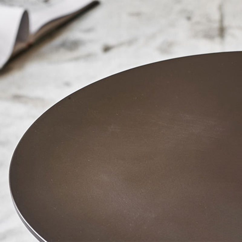 Mid-Century Metal Round Top Side Table 19.6-inch Pedestal End Table Clearhalo 'Coffee & Accent Tables' 'End & Side Tables' 'end_side_tables' 'furn' 'furn_end_side_tables' 'Furniture' 'Living Room Furniture' 5503174