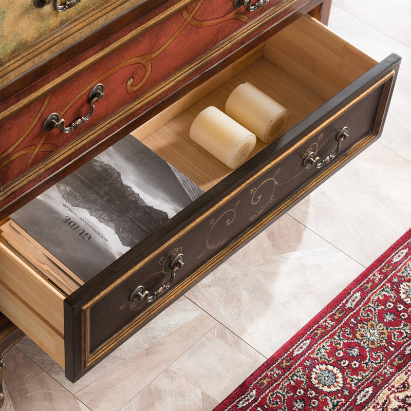 Industrial Accent Cabinet with Drawers and Bracket Legs Side Cabinet Clearhalo 'Cabinets & Chests' 'cabinets_chests' 'furn' 'furn_cabinets_chests' 'Furniture' 'Living Room Furniture' 5503323