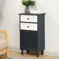 Industrial Turned Legs Accent Cabinet with Door and Drawers Storage Cabinet 17.7"L x 11.8"W x 31.5"H Blue Clearhalo 'Cabinets & Chests' 'cabinets_chests' 'furn' 'furn_cabinets_chests' 'Furniture' 'Living Room Furniture' 5503357