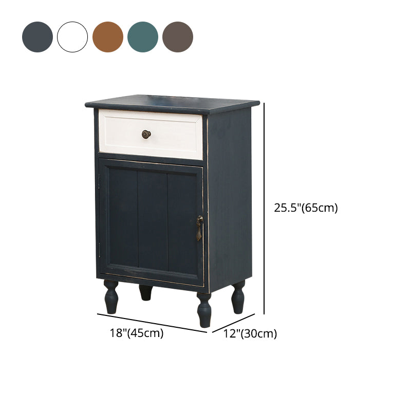 Industrial Turned Legs Accent Cabinet with Door and Drawers Storage Cabinet Clearhalo 'Cabinets & Chests' 'cabinets_chests' 'furn' 'furn_cabinets_chests' 'Furniture' 'Living Room Furniture' 5503382