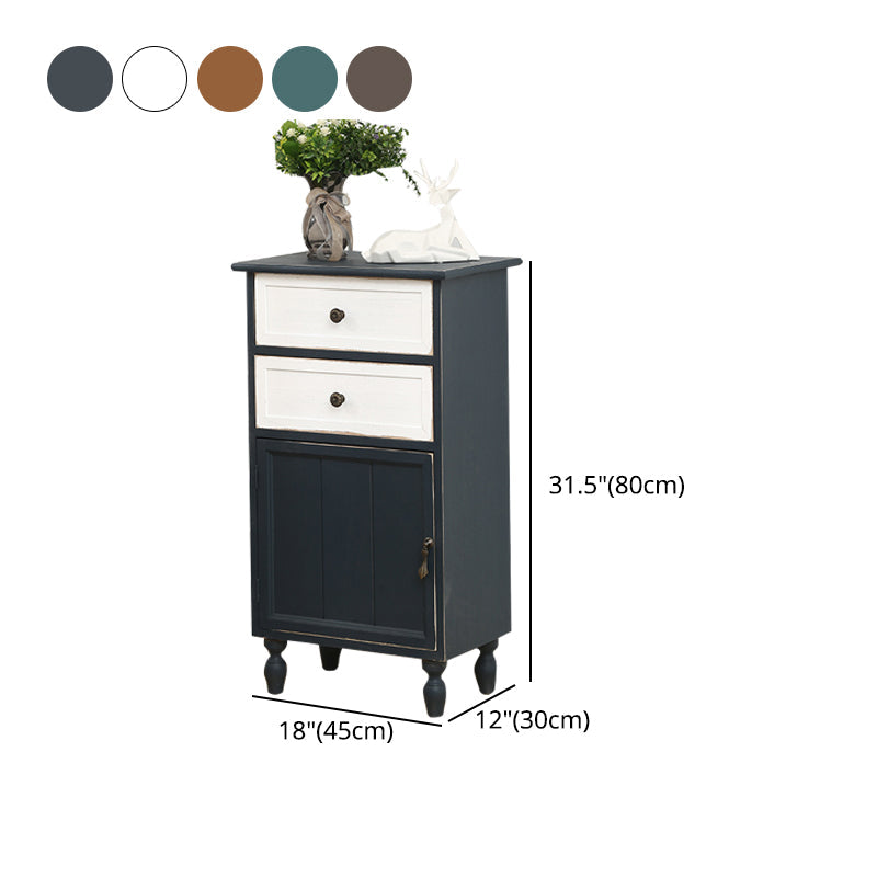 Industrial Turned Legs Accent Cabinet with Door and Drawers Storage Cabinet Clearhalo 'Cabinets & Chests' 'cabinets_chests' 'furn' 'furn_cabinets_chests' 'Furniture' 'Living Room Furniture' 5503383
