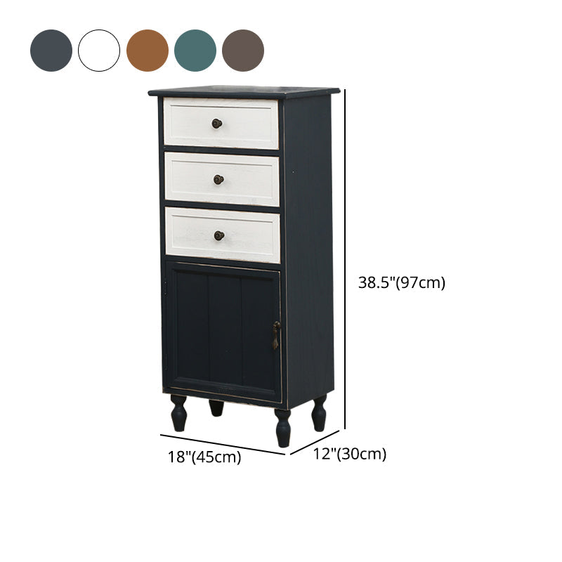 Industrial Turned Legs Accent Cabinet with Door and Drawers Storage Cabinet Clearhalo 'Cabinets & Chests' 'cabinets_chests' 'furn' 'furn_cabinets_chests' 'Furniture' 'Living Room Furniture' 5503384