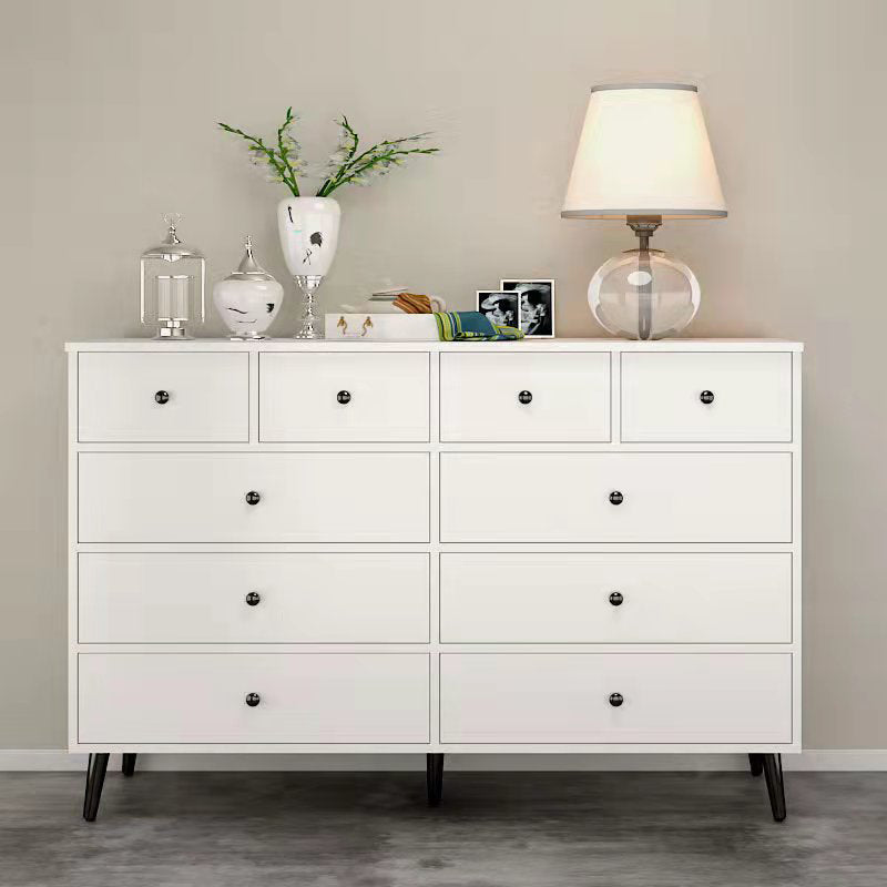 Coffre d'accent moderne avec des jambes droites et des tiroirs armoire