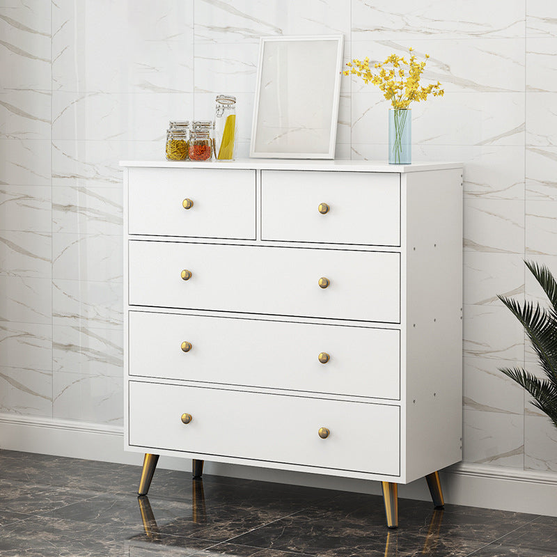 Modern Accent Chest with Straight Legs and Drawers Storage Cabinet