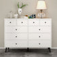 Modern Accent Chest with Straight Legs and Drawers Storage Cabinet