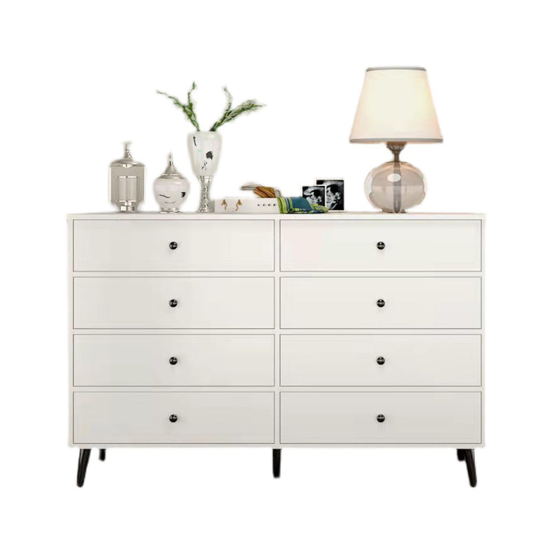 Coffre d'accent moderne avec des jambes droites et des tiroirs armoire