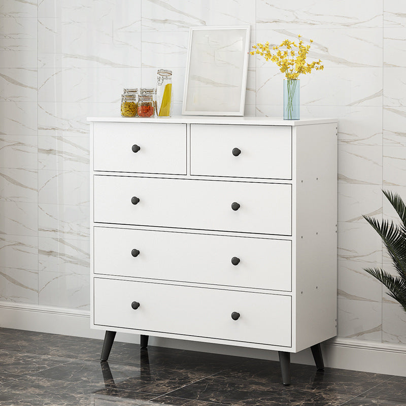 Cassa di accento moderno con gambe dritte e cassetti