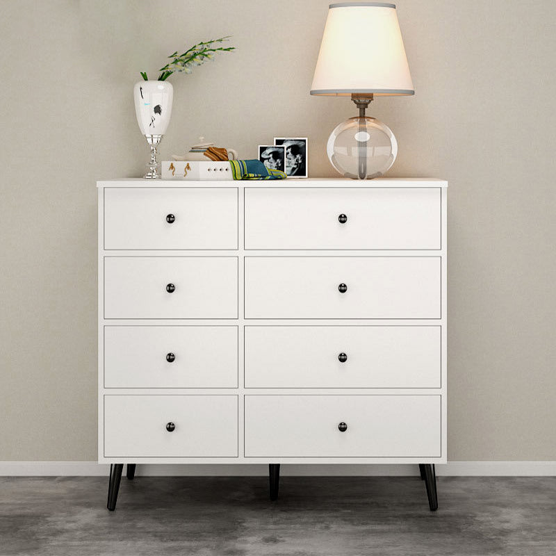 Cassa di accento moderno con gambe dritte e cassetti