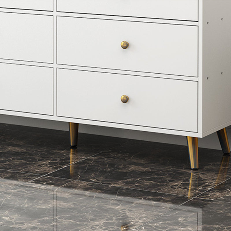 Cassa di accento moderno con gambe dritte e cassetti