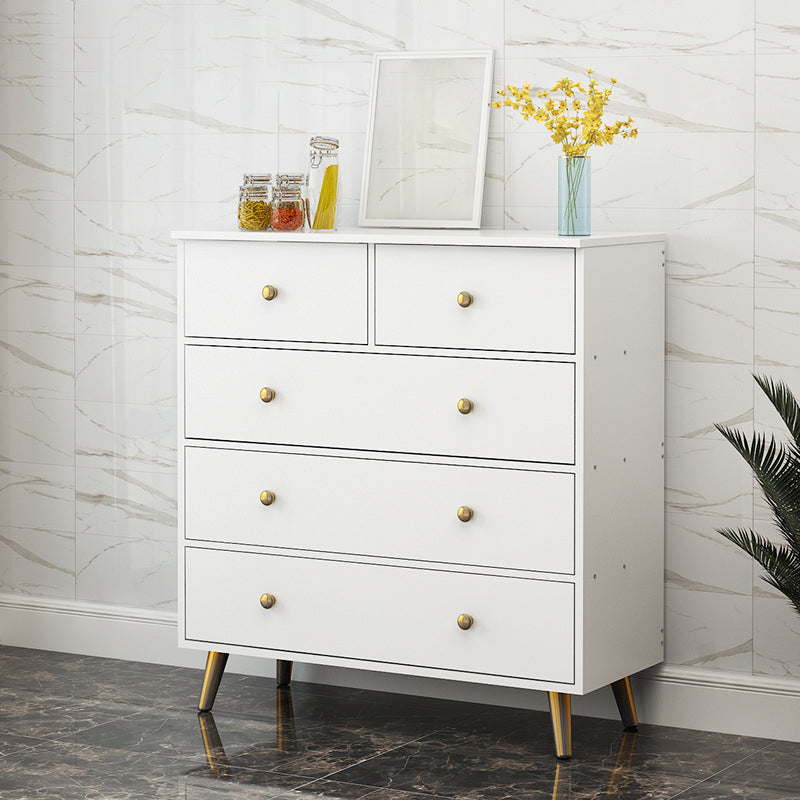 Cassa di accento moderno con gambe dritte e cassetti