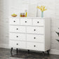 Modern Accent Chest with Straight Legs and Drawers Storage Cabinet