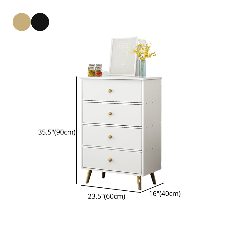 Cassa di accento moderno con gambe dritte e cassetti