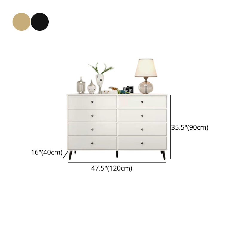 Cassa di accento moderno con gambe dritte e cassetti