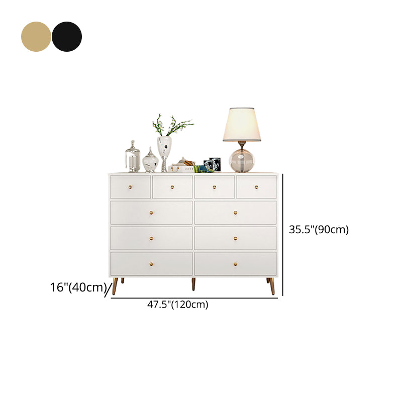 Cassa di accento moderno con gambe dritte e cassetti