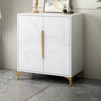 Bracket Legs Accent Cabinet with Drawers and Doors Cabinet for Living Room 24"L x 14"W x 35"H White Clearhalo 'Cabinets & Chests' 'cabinets_chests' 'furn' 'furn_cabinets_chests' 'Furniture' 'Living Room Furniture' 5503443